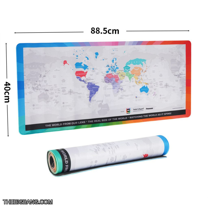 Mouse Pad Millennial | Real Size of the world!